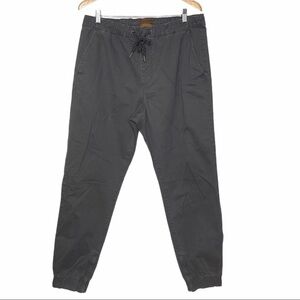 Tainted Denim Men Grey Stretch Pockets Elastic Tie Waist Joggers Jeans S…
